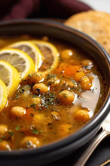 Greek Chickpea Soup with Lemon (Revithia)