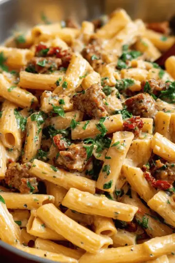 Creamy Tuscan Sausage Pasta