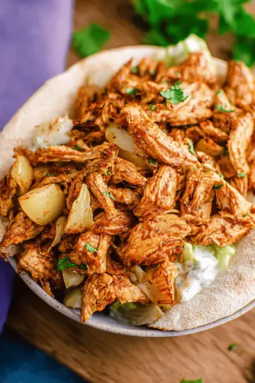 Slow Cooker Chicken Shawarma