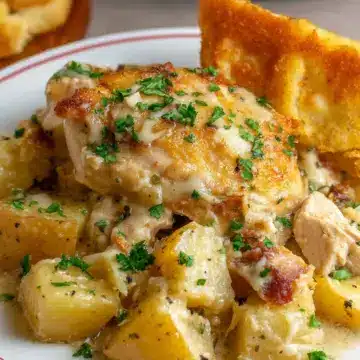Crock Pot Garlic Parmesan Chicken and Potatoes