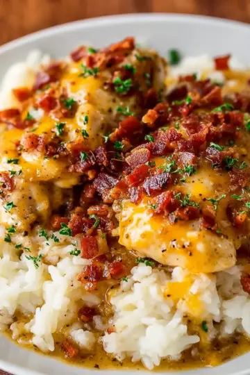 Smothered Chicken and Rice