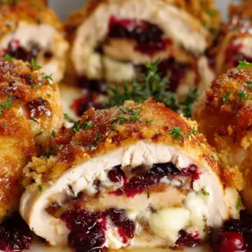Cranberry Brie Stuffed Chicken