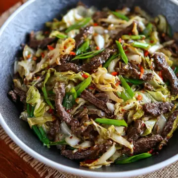 Cabbage and Beef Stir Fry