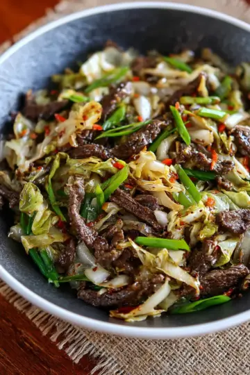 Cabbage and Beef Stir Fry
