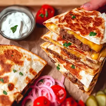 Smash Burger Quesadillas