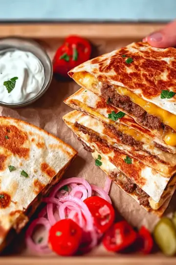 Smash Burger Quesadillas