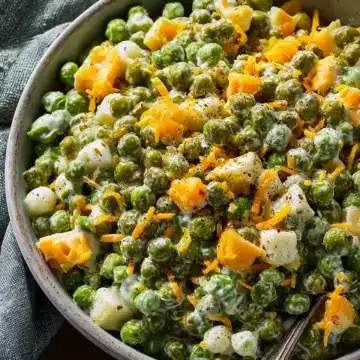 Green Pea Salad With Cheddar Cheese