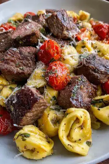 Garlic Parmesan Steak Tortellini