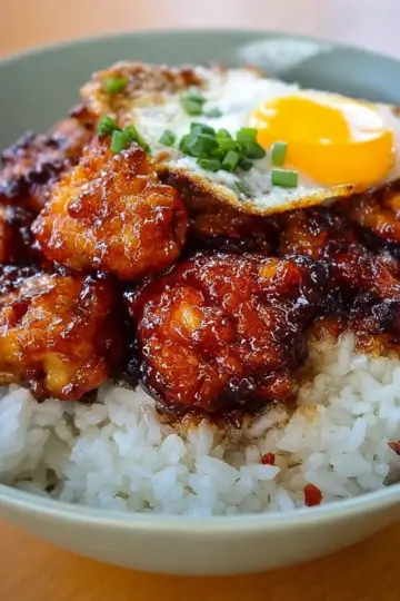 Sticky Chicken Rice Bowl