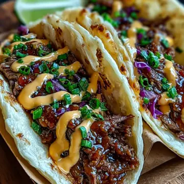 Garlic Butter Honey BBQ Beef Tacos