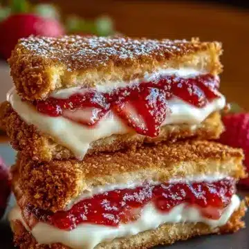 Fried Strawberry Cheesecake Sandwiches