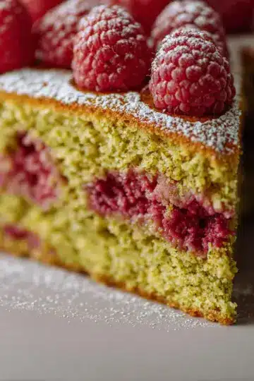 Raspberry Pistachio Cake