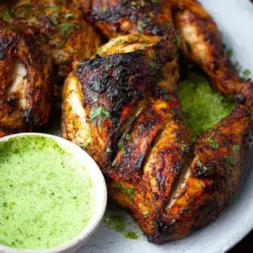 Peruvian-Style Grilled Chicken With Green Sauce Recipe