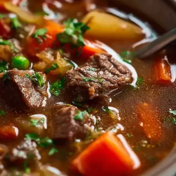 Vegetable Beef Soup (Fall apart beef!)