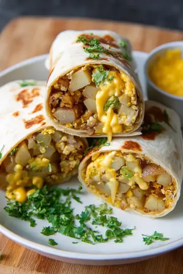 Vegan Cheesy Potato Burritos