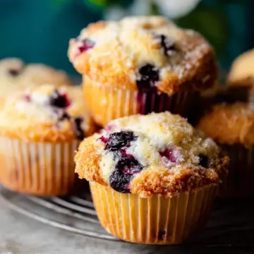 Sour Cream Blueberry Muffins