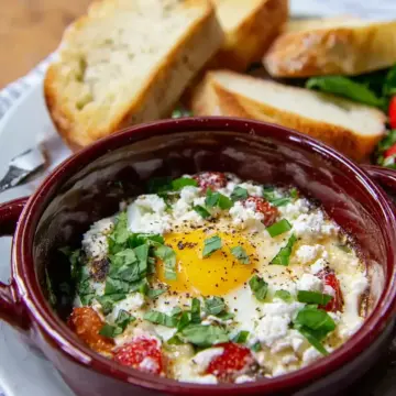 Baked Feta Eggs