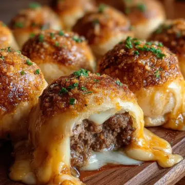 Garlic Parmesan Cheeseburger Bombs