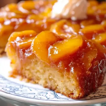 Caramel Peach Upside Down Cake