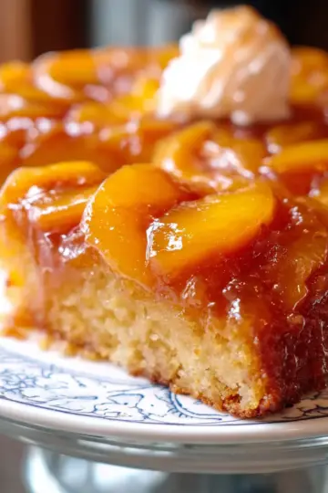 Caramel Peach Upside Down Cake