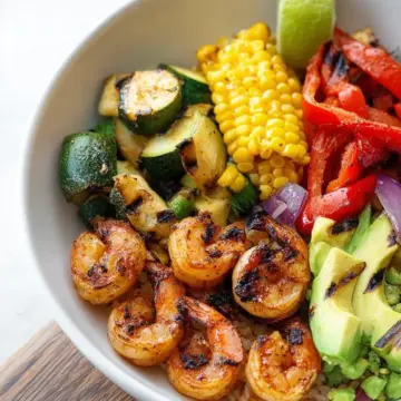 Grilled Shrimp and Vegetable Bowl