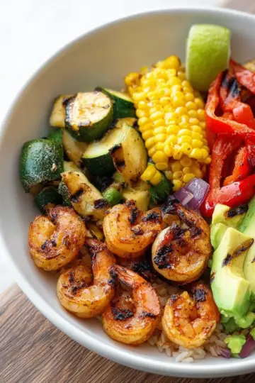 Grilled Shrimp and Vegetable Bowl