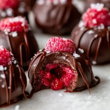 Chocolate-Covered Raspberry Bites
