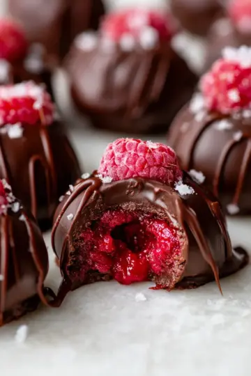 Chocolate-Covered Raspberry Bites