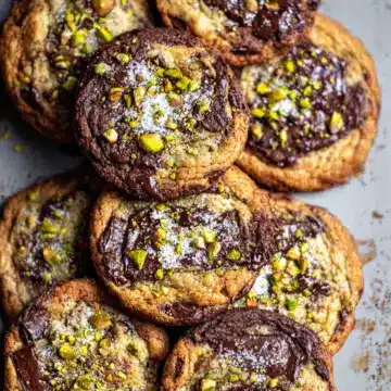 Salted Pistachio Chocolate Chunk Cookies