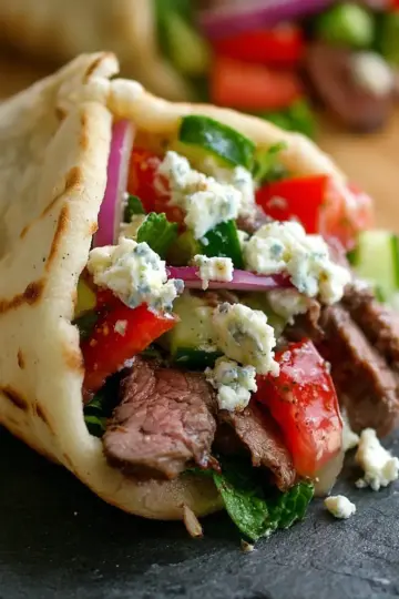 Greek Steak Salad Pita Pocket Recipe