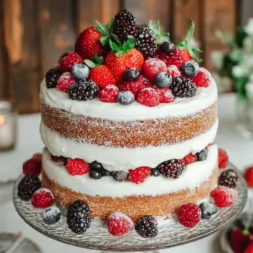 Berry Naked Cake (Semi-Naked Cake)