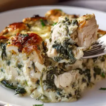 Chicken and Spinach Casserole with Cream Cheese