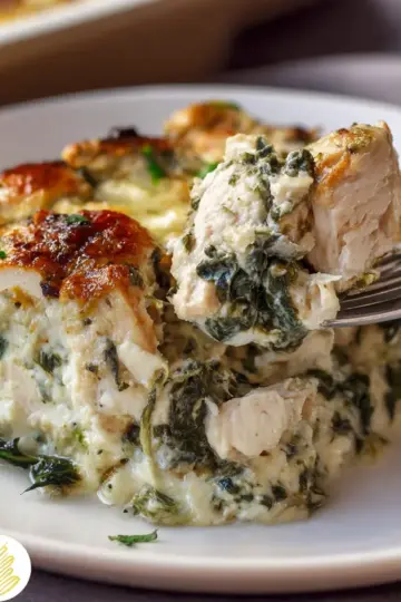 Chicken and Spinach Casserole with Cream Cheese