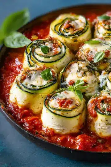 Zucchini Lasagna Roll Ups