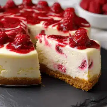 White Chocolate Raspberry Cheesecake