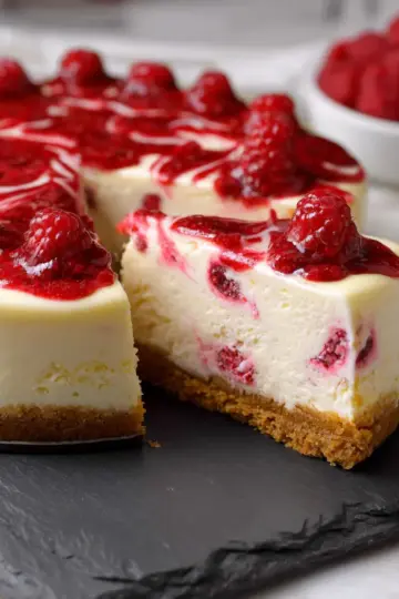 White Chocolate Raspberry Cheesecake