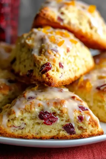 Cranberry Orange Sour Cream Scones