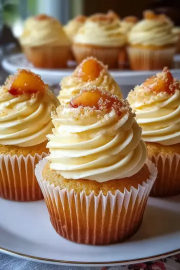 Honey Peach Cream Cheese Cupcakes – Sweet, Fruity, and Lusciously Creamy!
