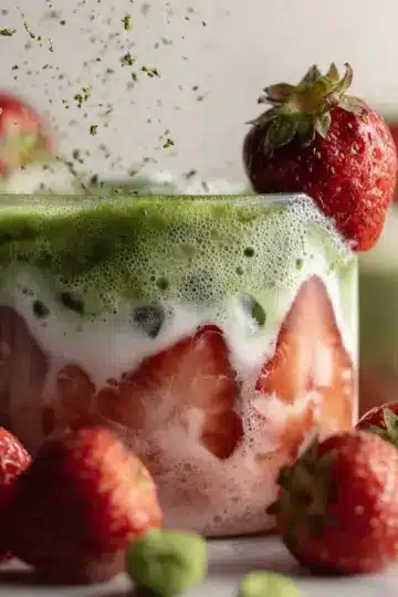 Iced Strawberry Matcha Latte