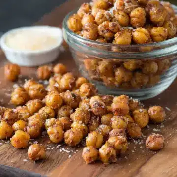 Garlic Parmesan Roasted Chickpea Snack Recipe