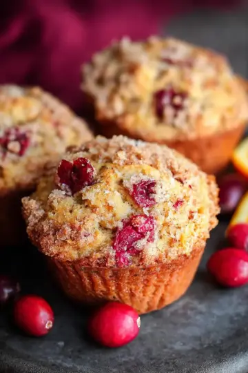 Vegan Cranberry Orange Muffins