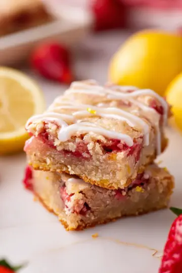 Strawberry Lemon Blondies