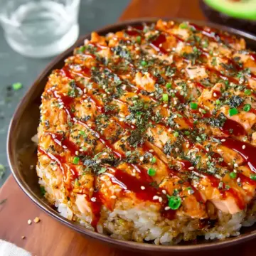 Spicy Salmon Sushi Bake