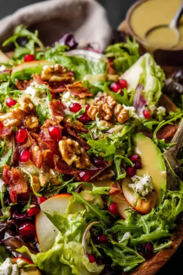 Christmas Salad with Honey Mustard Dressing.