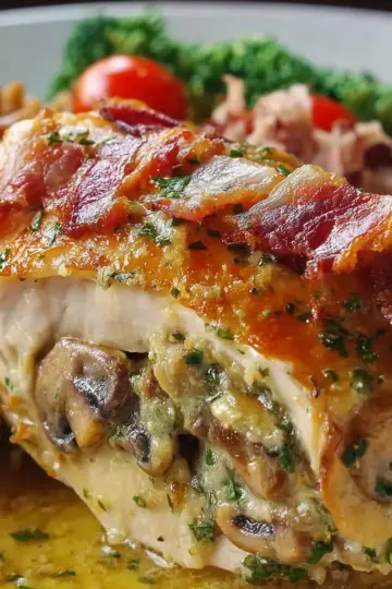 Mushroom Melt Stuffed Chicken