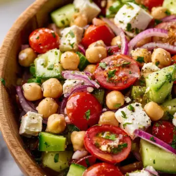 Easy Chickpea Feta Salad