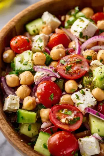 Easy Chickpea Feta Salad