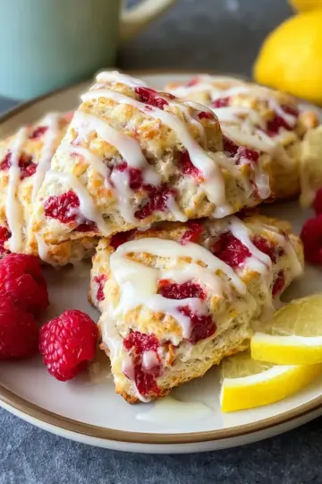 Lemon Raspberry Scones {Easy Recipe!}