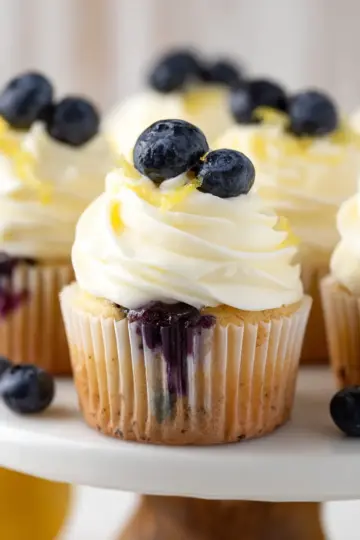 Lemon Blueberry Cupcakes with Lemon Cream Cheese Frosting
