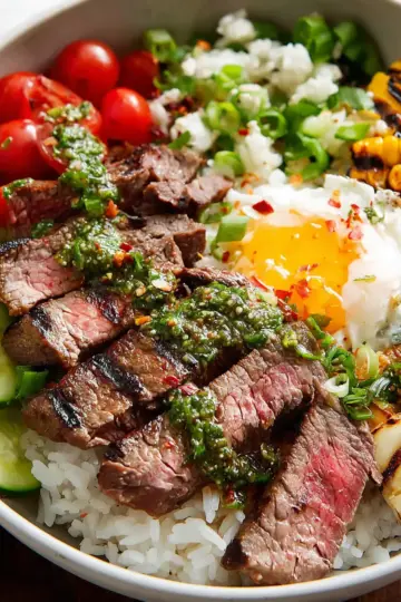 Grilled Steak Rice Bowl
